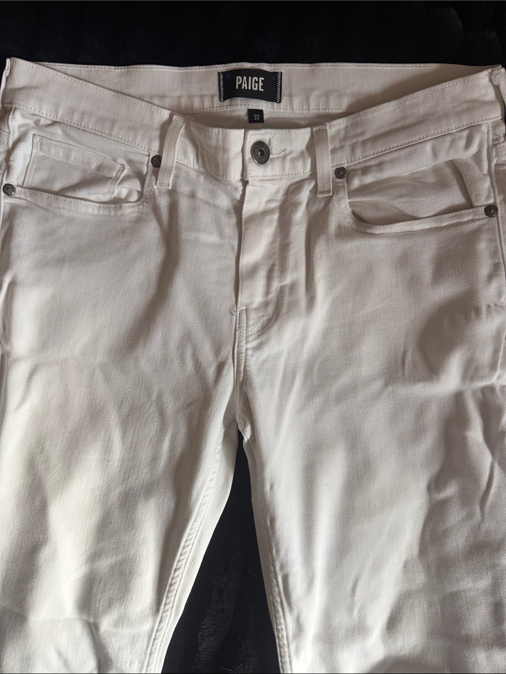 PAIGE Slim Jeans in White Stretch nice fabric Like New